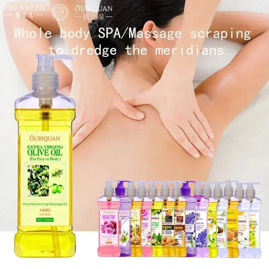 500ML Facial Body Massage Essential Oil Moisturizing Vegetable Oil Open Back Scraping Massage Essential Oil BB oil -