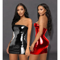 Erotic Lingerie For Women PVC Leather Erotic Dress Sex Clothes Pole Dance Clubwear Sleepwear Lenceria Sexy Underwear Costumes